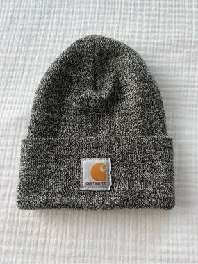 Carhartt Knit Cuffed Beanie Black/White One Size Men’s Unisex Women’s Gray Hat